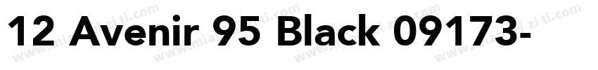 12 Avenir 95 Black 09173字体转换